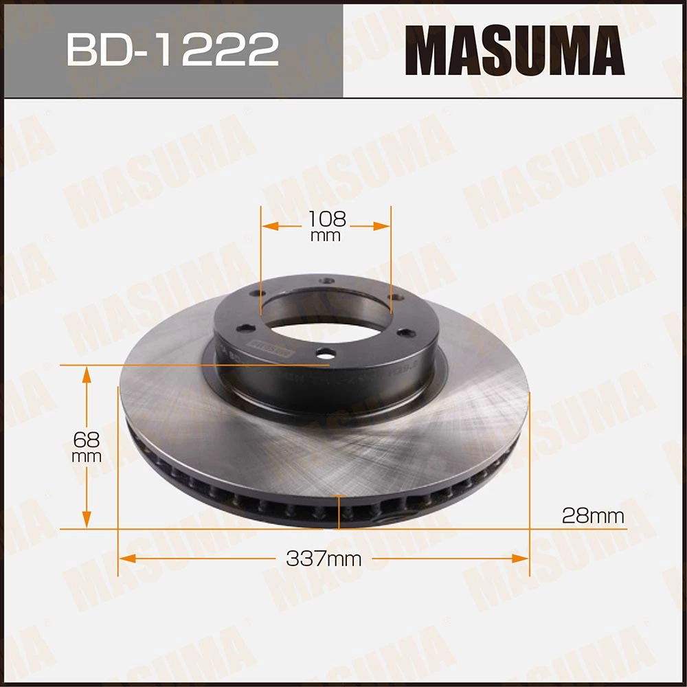 Диск тормозной Masuma BD-1222