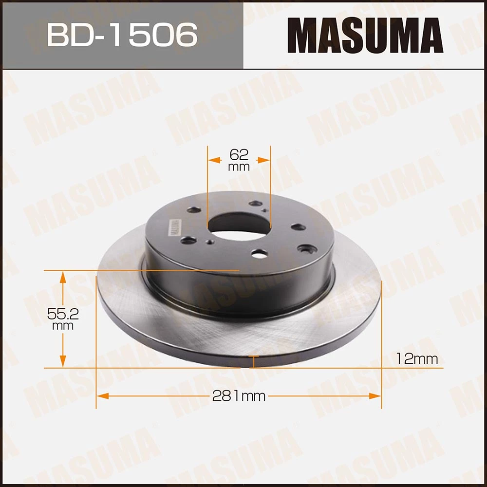 Диск тормозной Masuma BD-1506