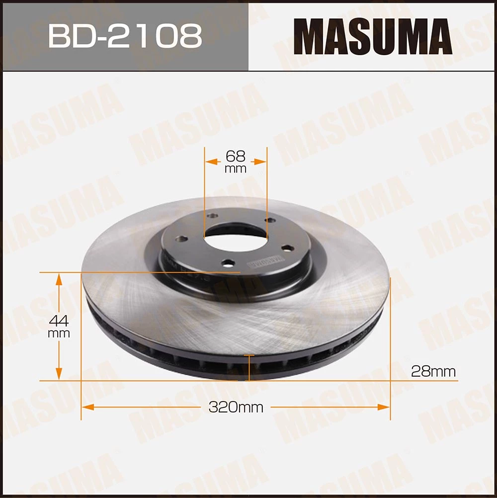 Диск тормозной Masuma BD-2108