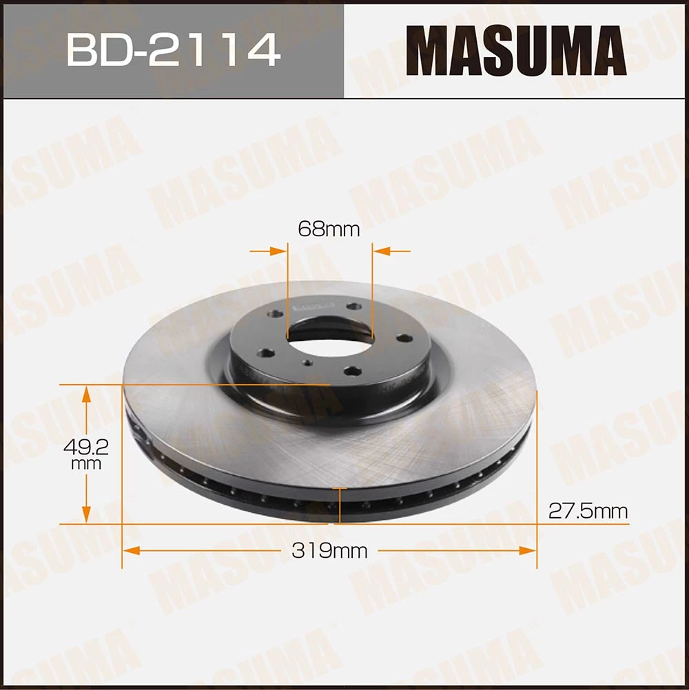Диск тормозной Masuma BD-2114