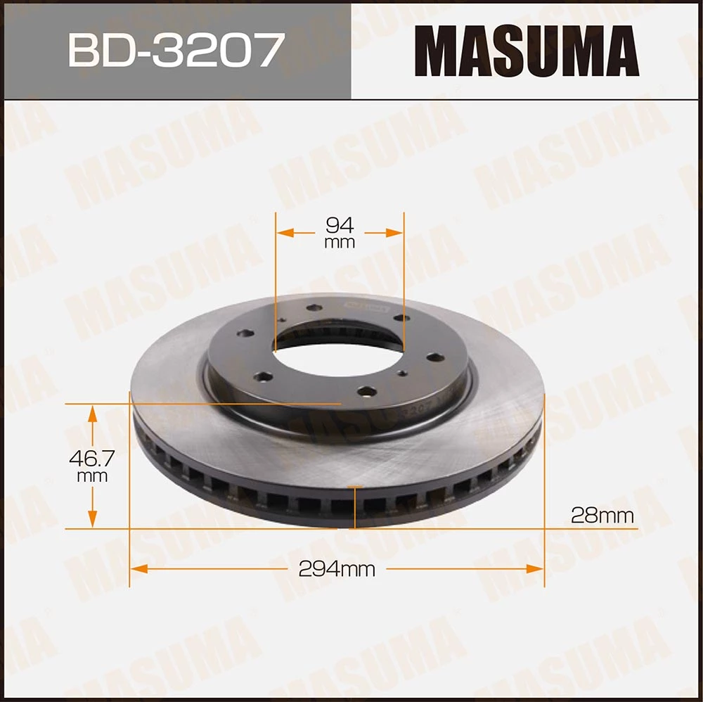 Диск тормозной Masuma BD-3207