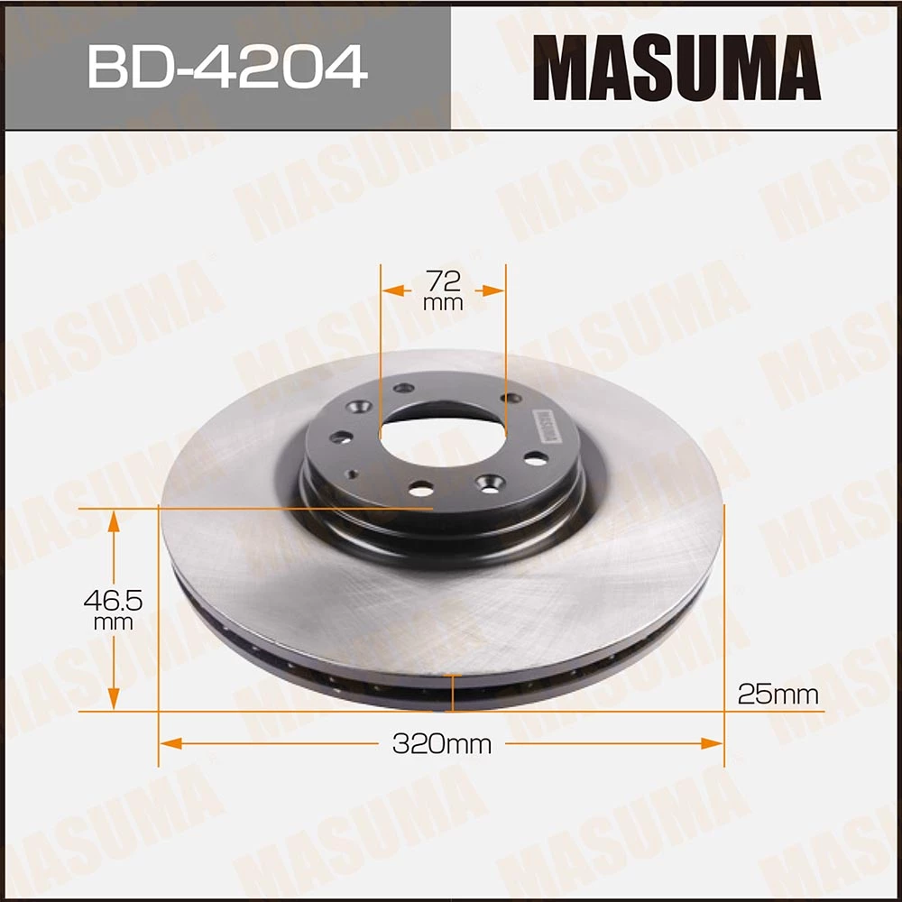 Диск тормозной Masuma BD-4204