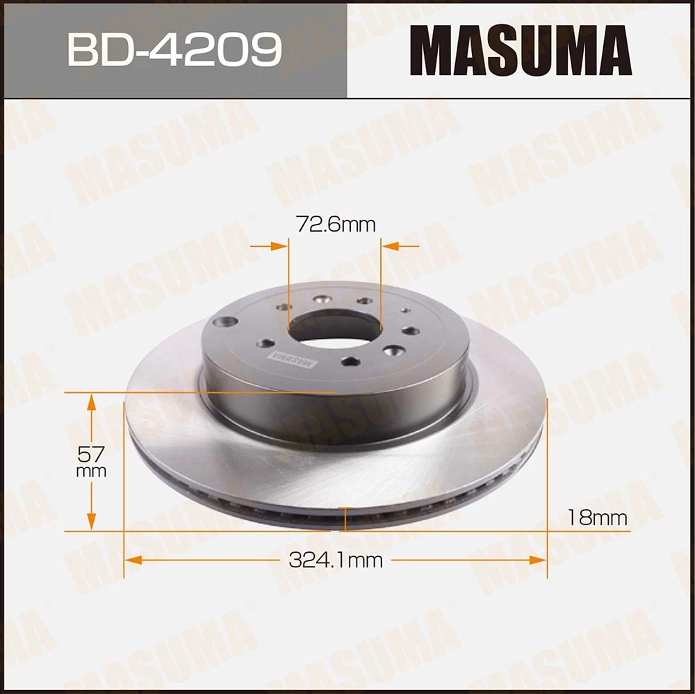 Диск тормозной Masuma BD-4209