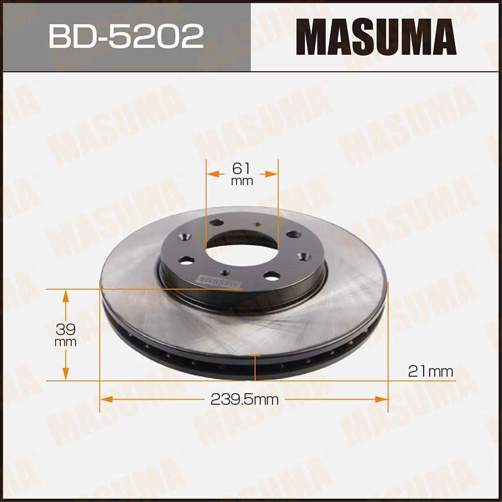 Диск тормозной Masuma BD-5202