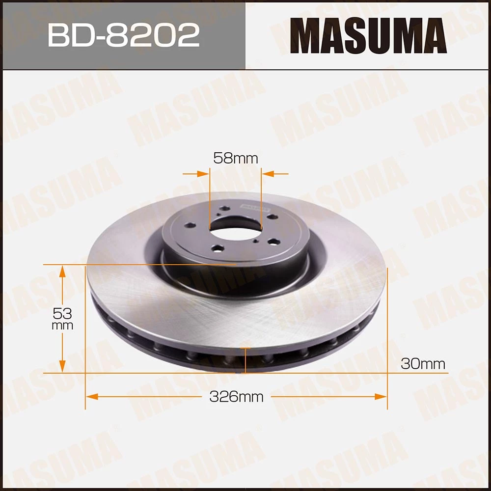 Диск тормозной Masuma BD-8202