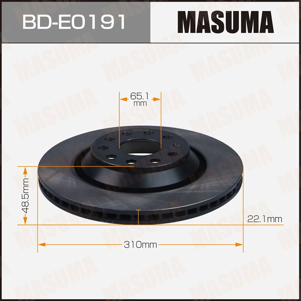 Диск тормозной задний Masuma BD-E0191