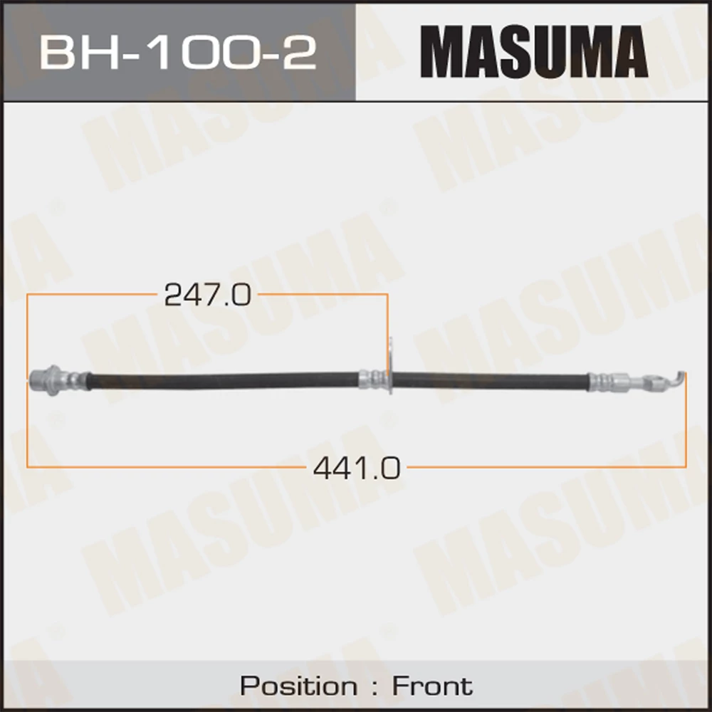 Шланг тормозной Masuma BH-100-2