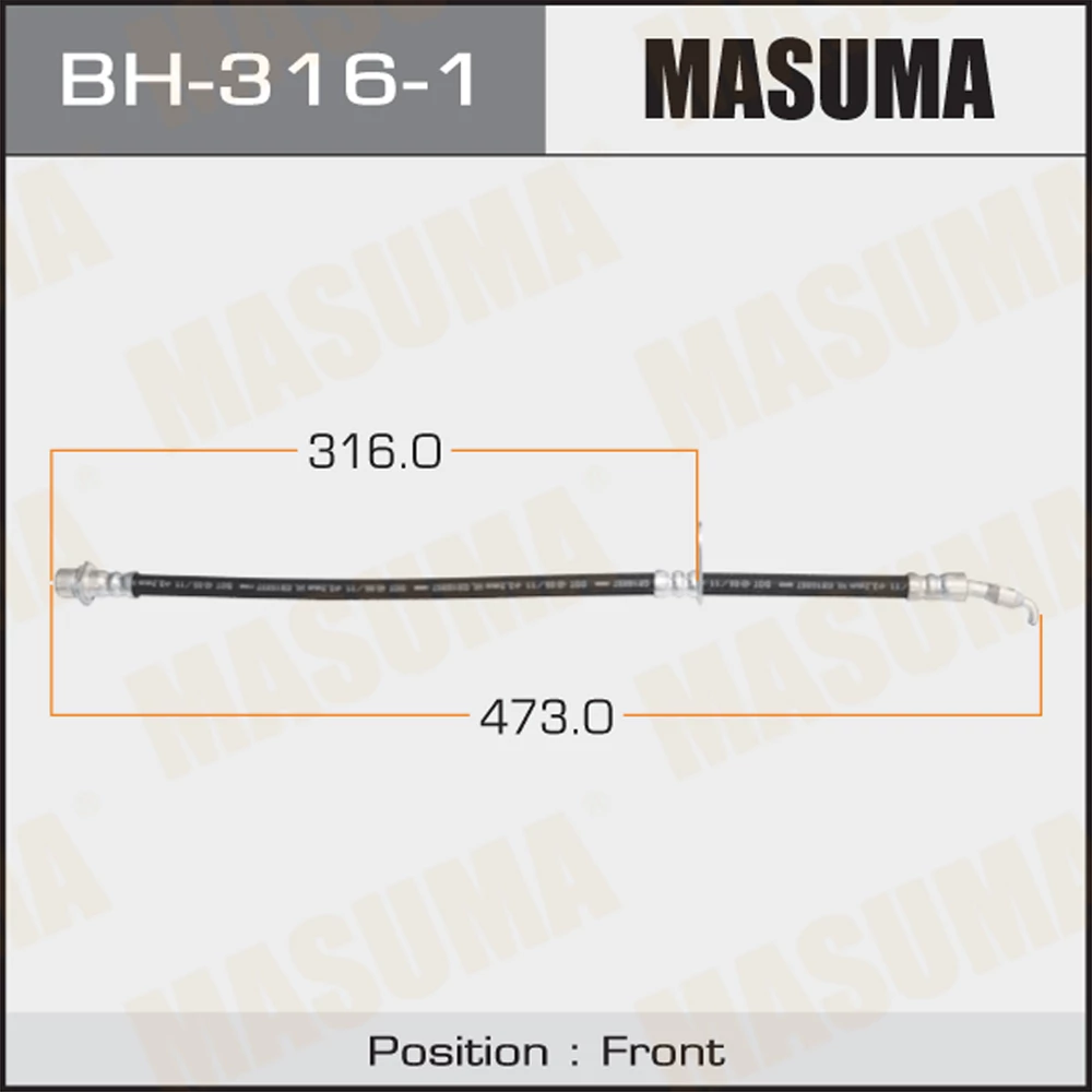 Шланг тормозной Masuma BH-316-1