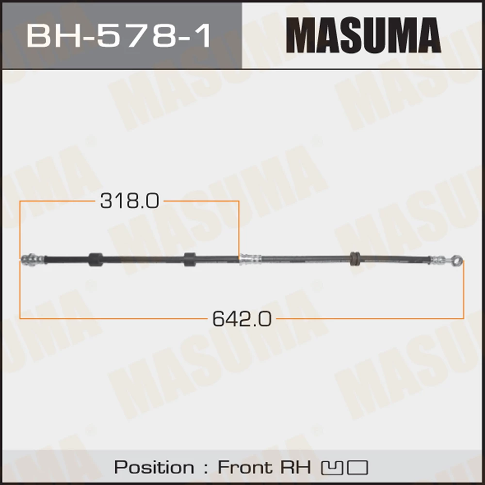 Шланг тормозной Masuma BH-578-1