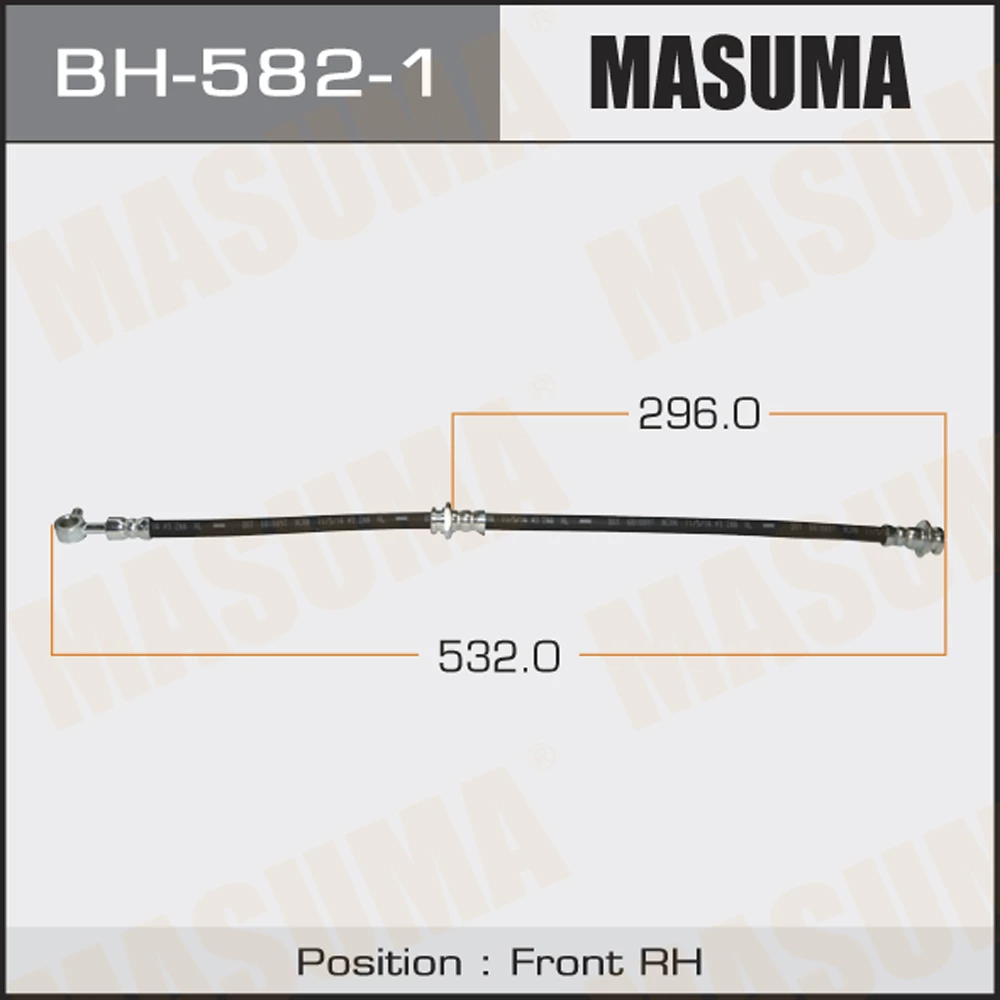 Шланг тормозной Masuma BH-582-1