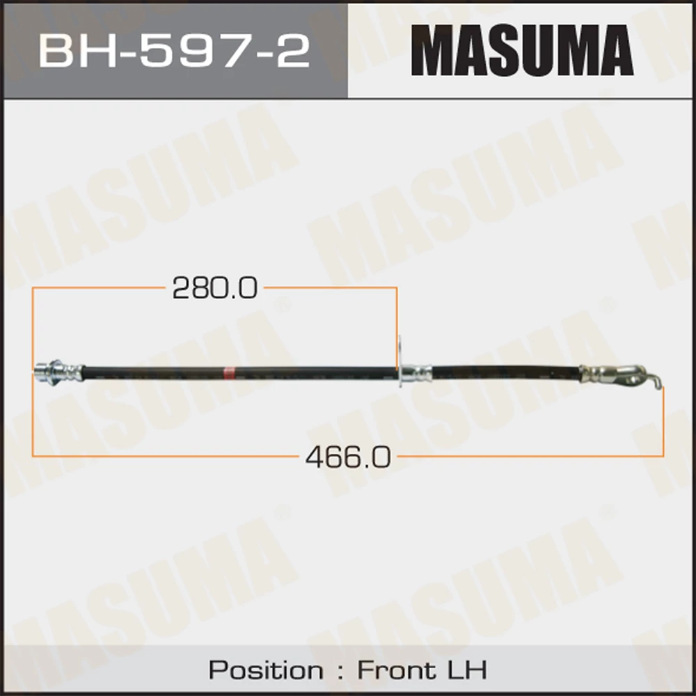 Шланг тормозной Masuma BH-597-2