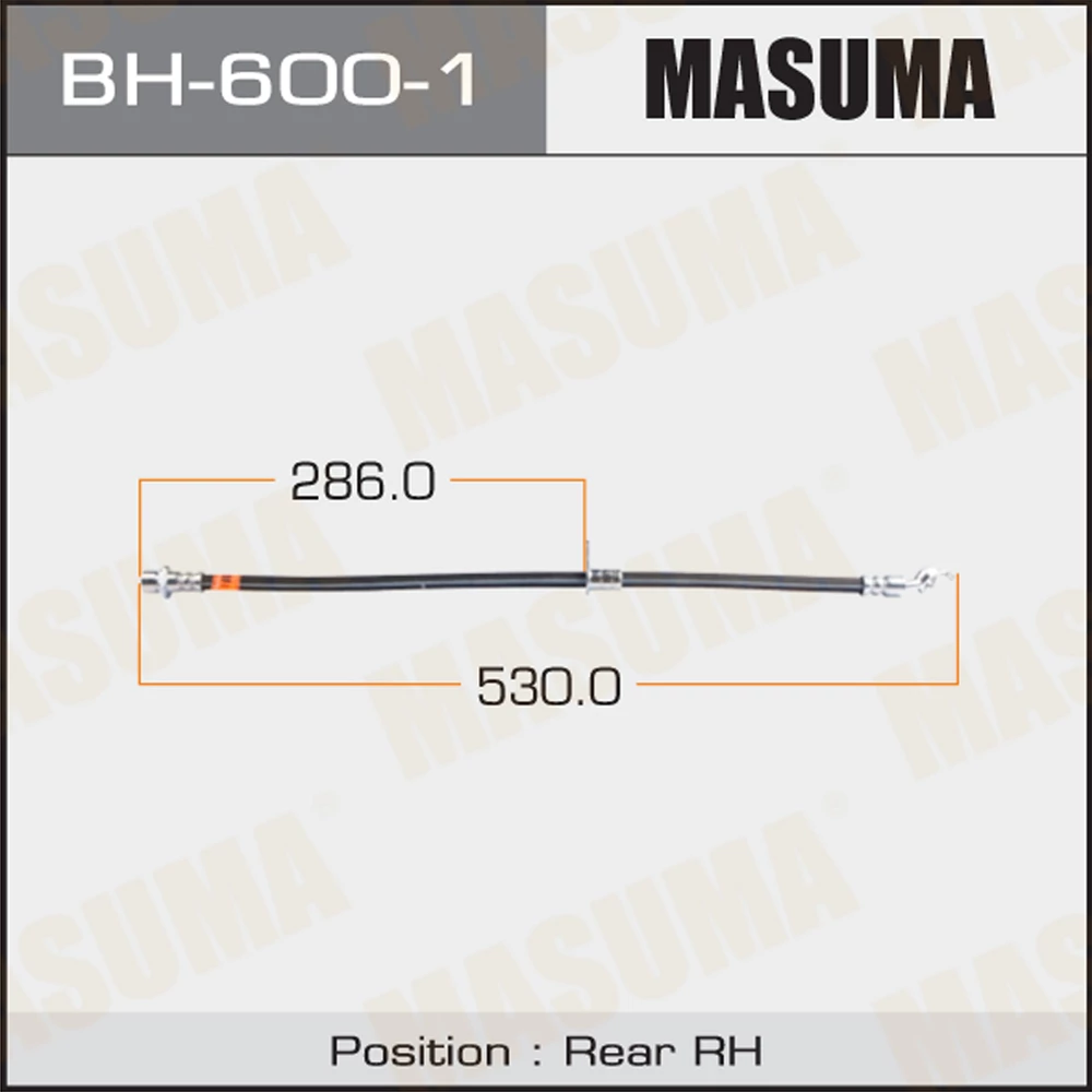 Шланг тормозной Masuma BH-600-1