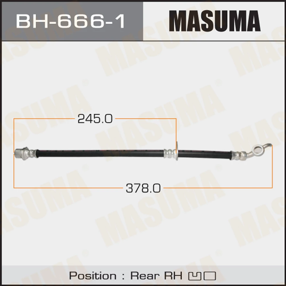 Шланг тормозной Masuma BH-666-1