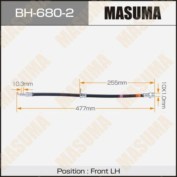 Шланг тормозной передний Toyota RX350 / GSU35L LH Masuma BH-680-2