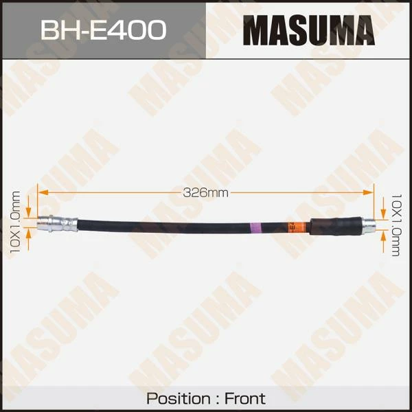 Шланг тормозной передний AUDI A4 00- Masuma BH-E400