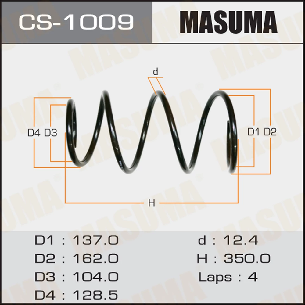 Пружина подвески Masuma CS-1009