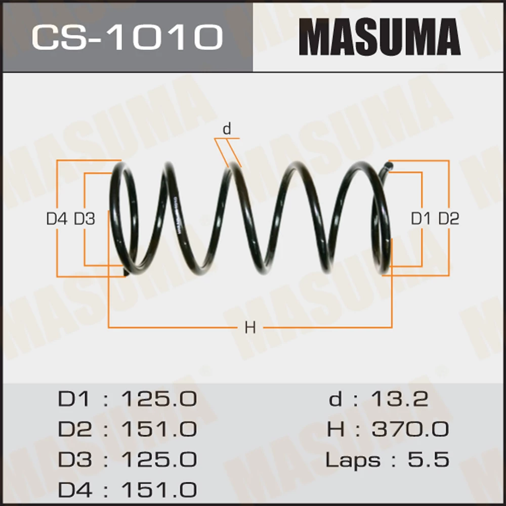 Пружина подвески Masuma CS-1010