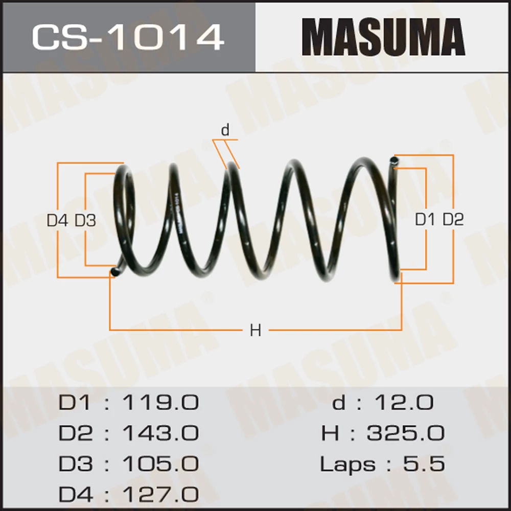 Пружина подвески Masuma CS-1014