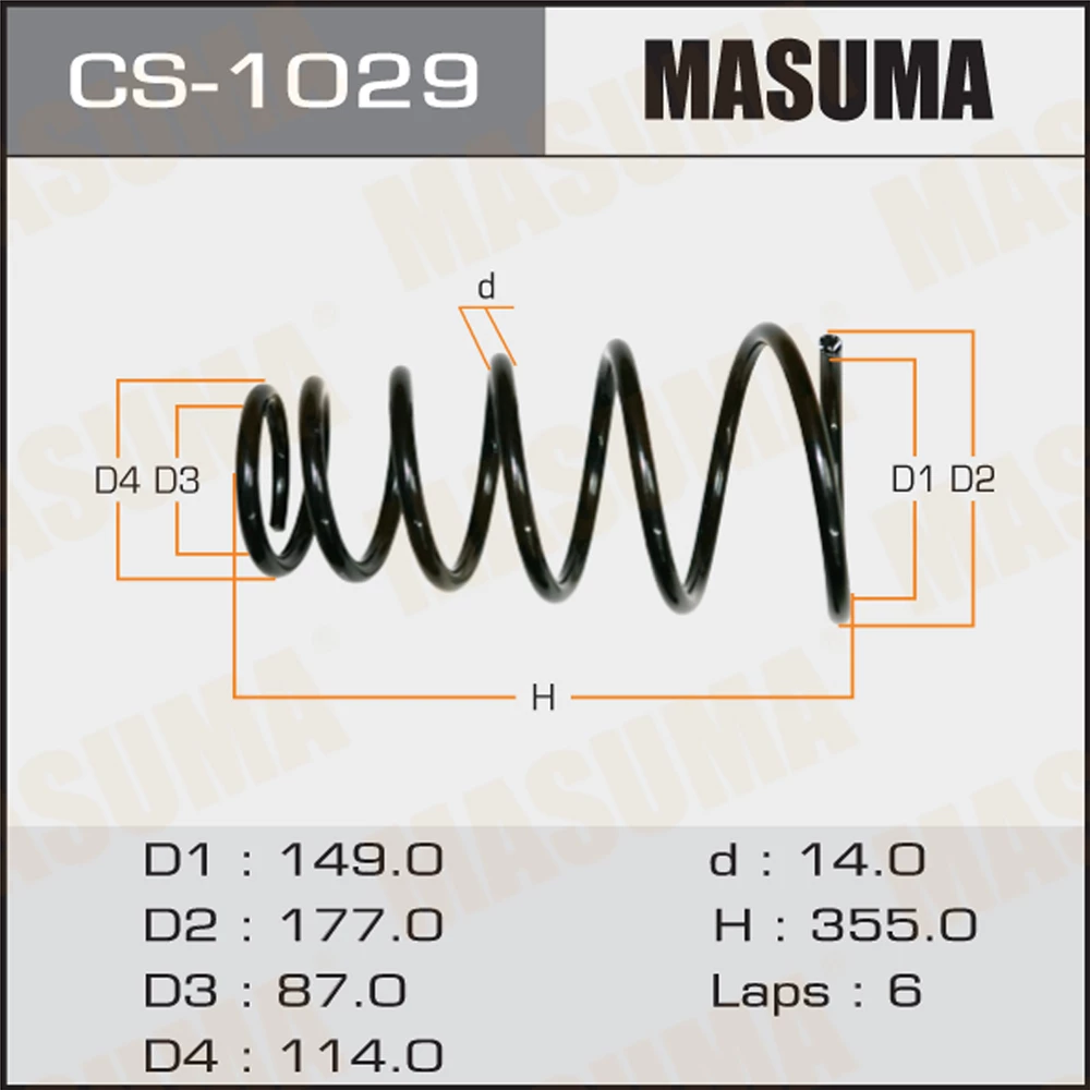 Пружина подвески Masuma CS-1029