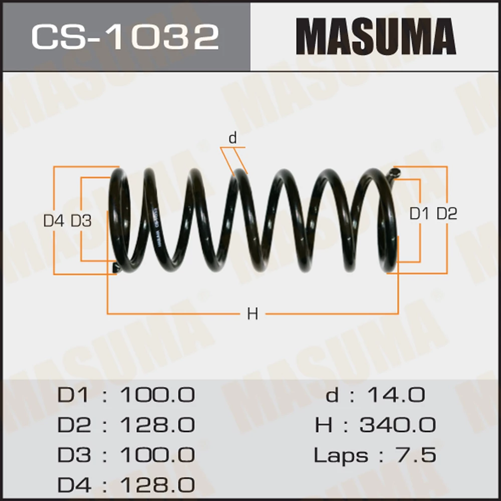 Пружина подвески Masuma CS-1032