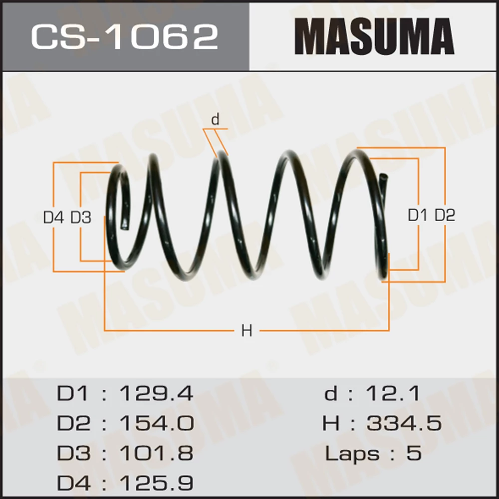 Пружина подвески Masuma CS-1062