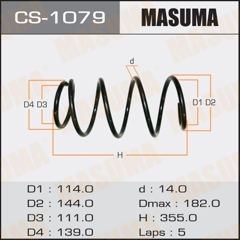 Пружина подвески Masuma CS-1079