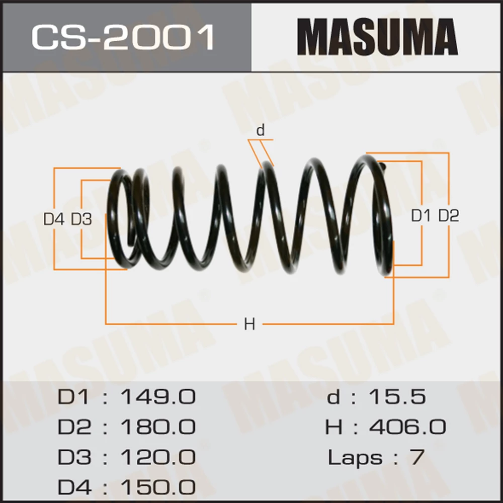 Пружина подвески Masuma CS-2001