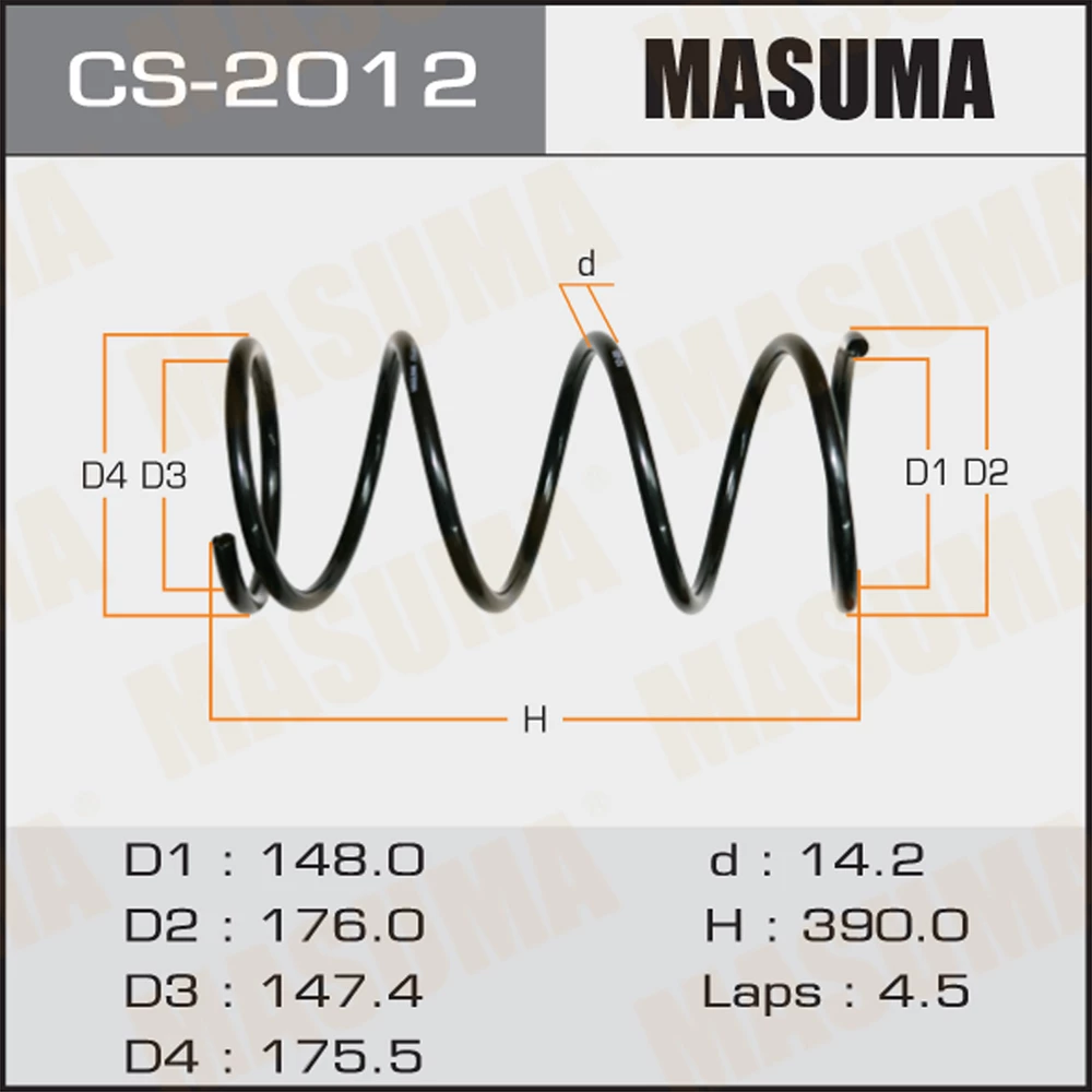 Пружина подвески Masuma CS-2012