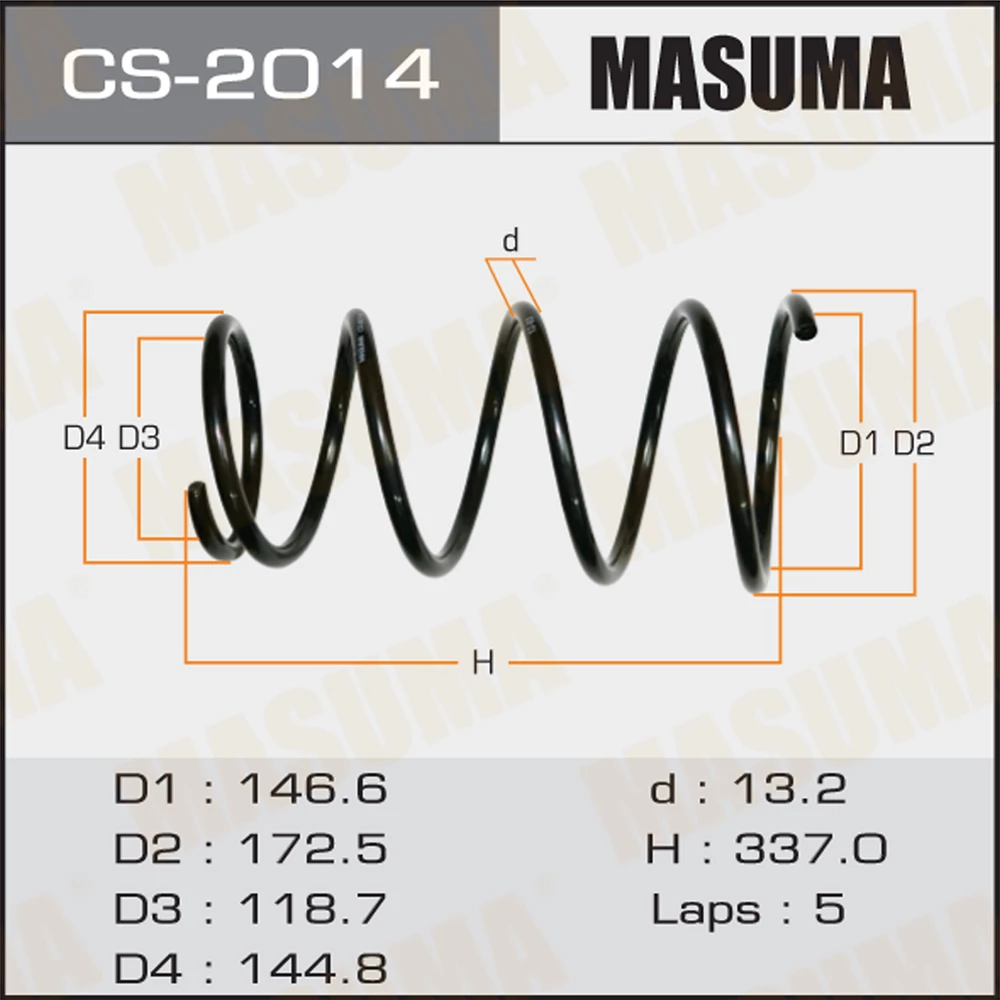 Пружина подвески Masuma CS-2014