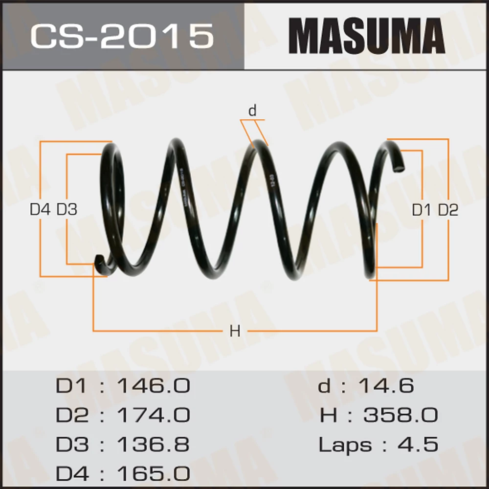 Пружина подвески Masuma CS-2015