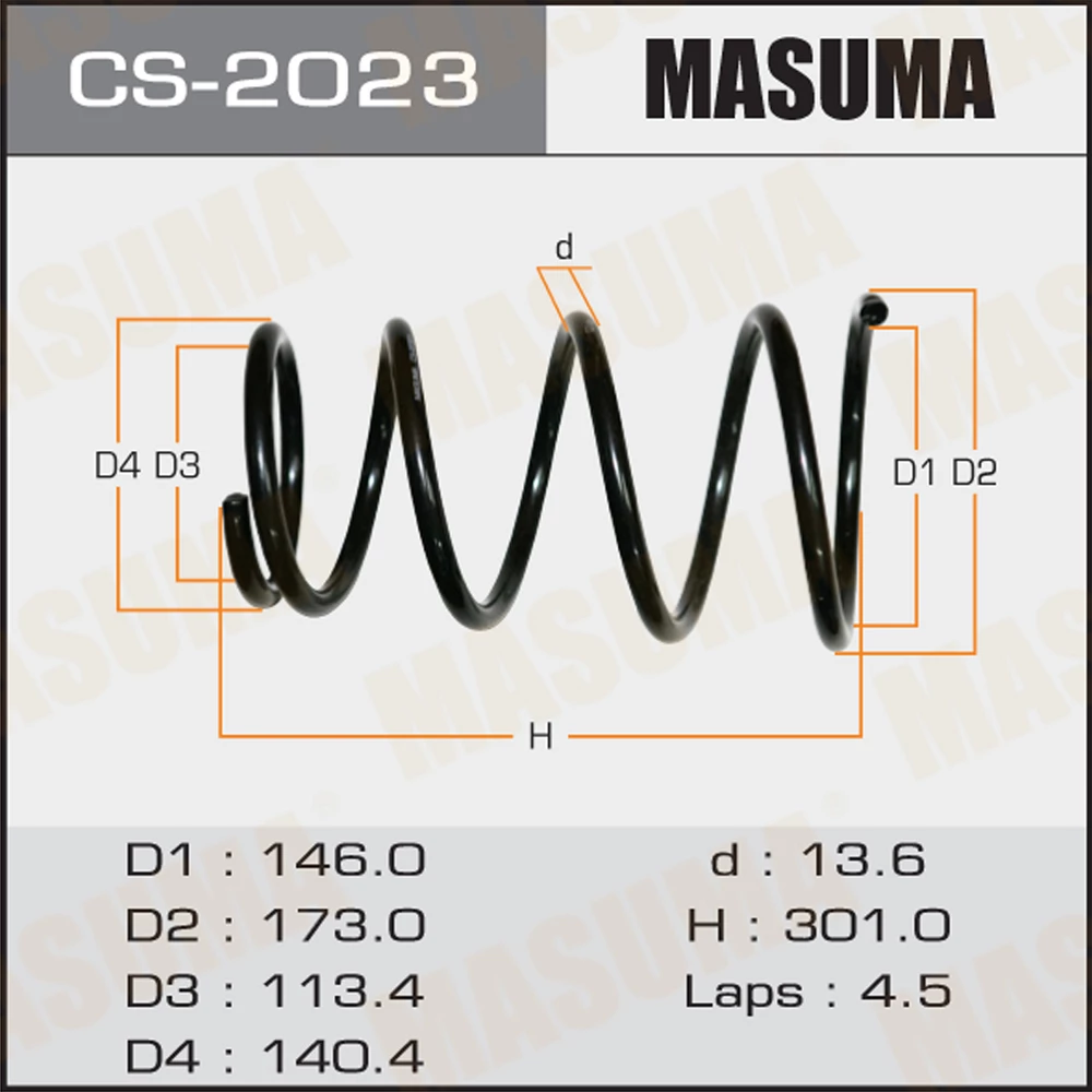 Пружина подвески Masuma CS-2023
