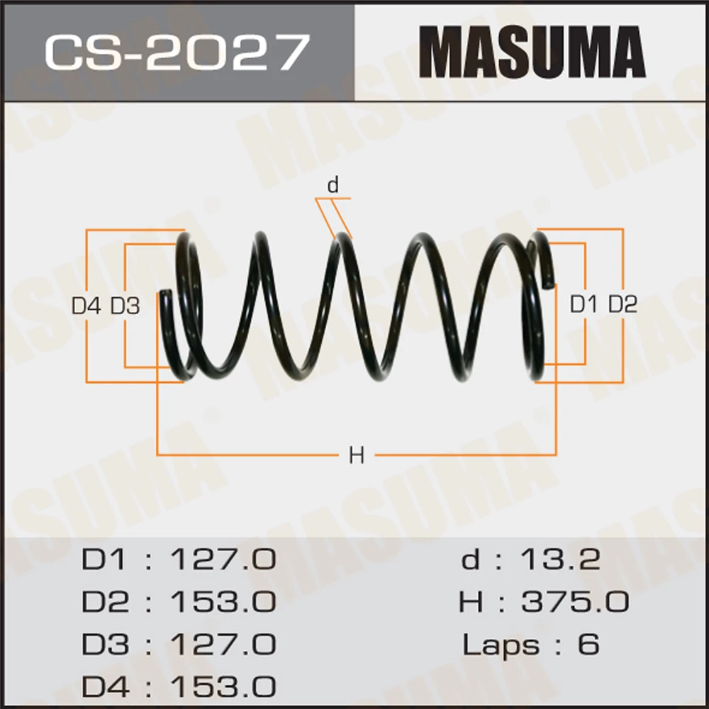 Пружина подвески Masuma CS-2027