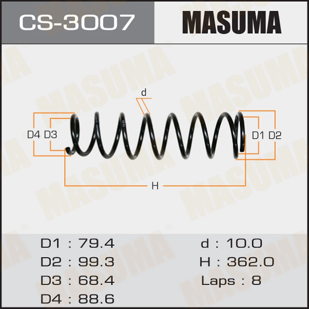 Пружина подвески Masuma CS-3007