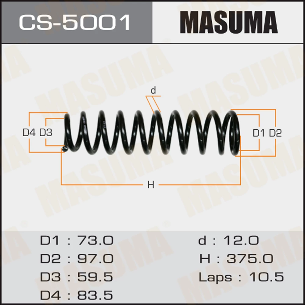 Пружина подвески Masuma CS-5001