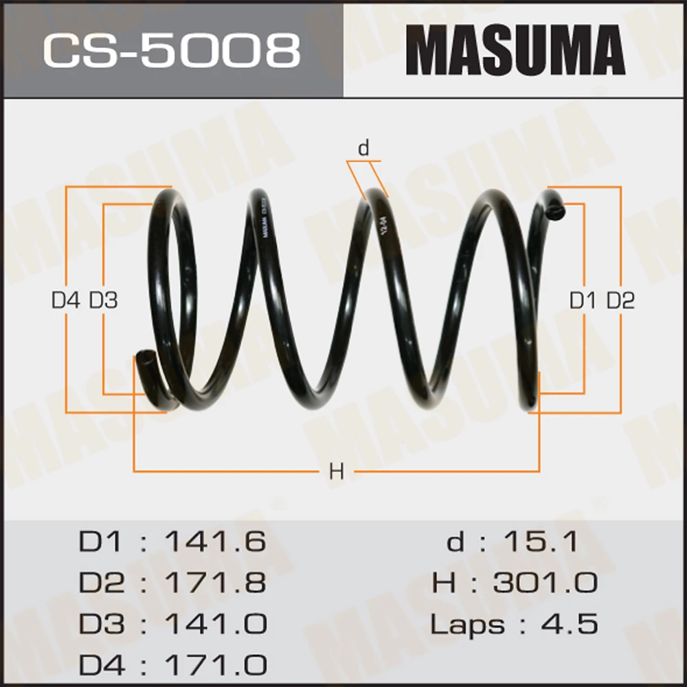 Пружина подвески Masuma CS-5008