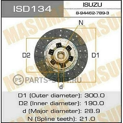 Диск сцепления Masuma ISD134