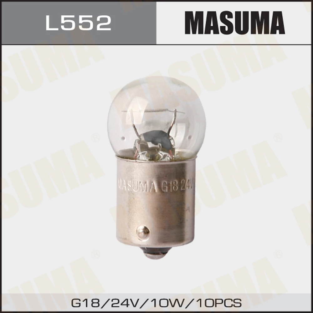 Лампа галогенная Masuma R10W 24V 10W, L552, 1 шт