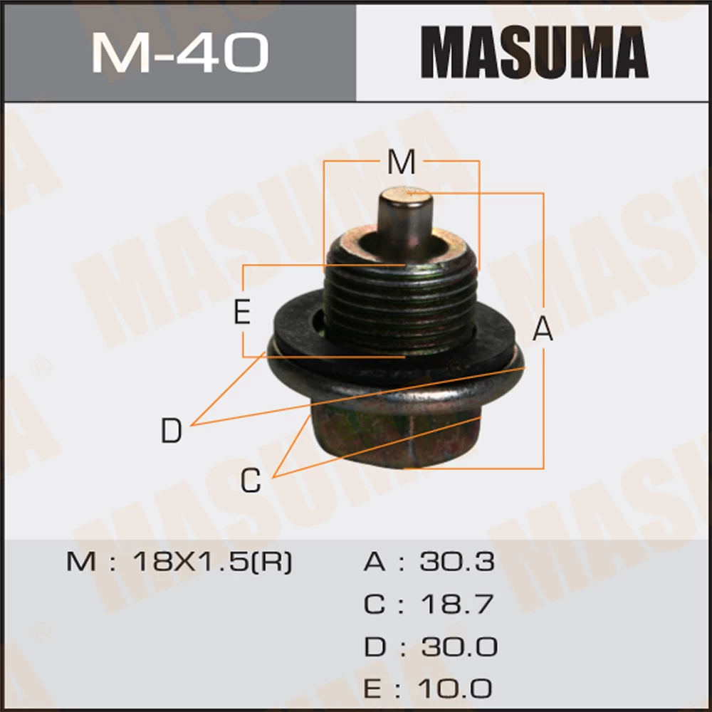 Болт маслосливной С МАГНИТОМ Masuma M-40