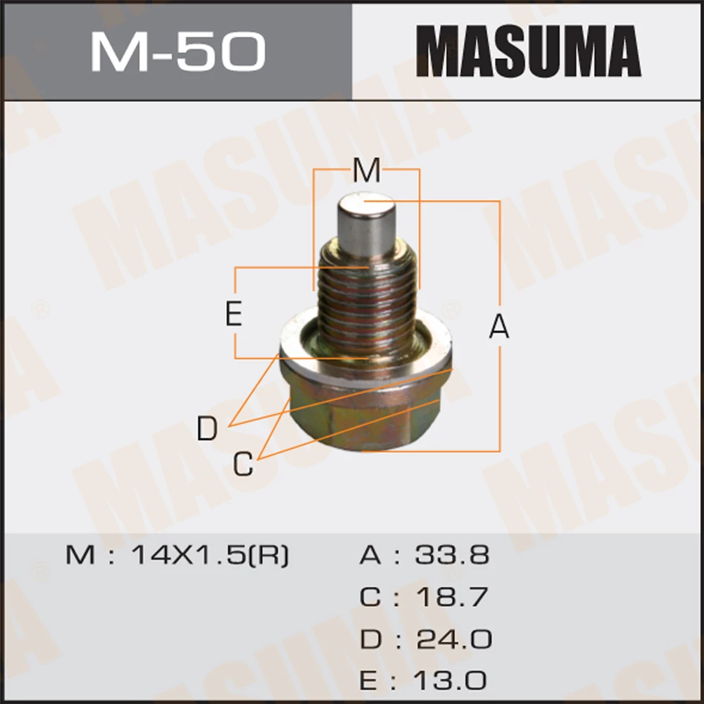 Болт маслосливной С МАГНИТОМ Masuma M-50