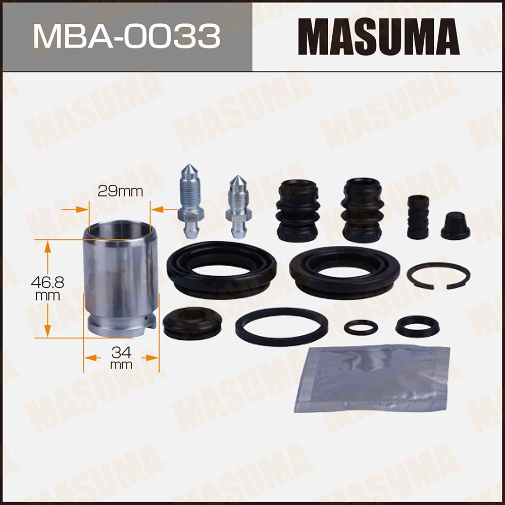 Ремкомплект тормозного суппорта с поршнем Masuma MBA-0033