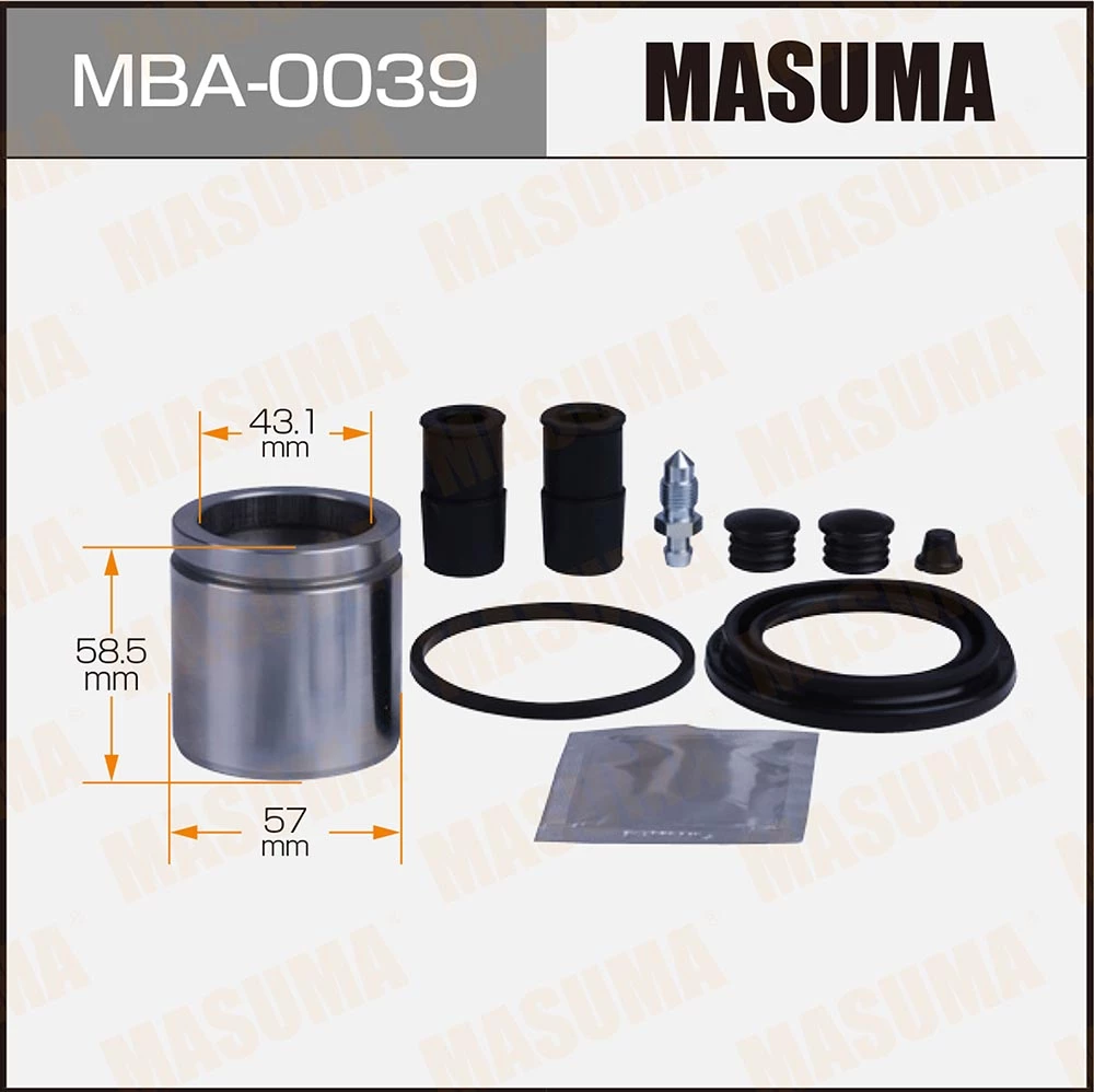 Ремкомплект тормозного суппорта с поршнем Masuma MBA-0039