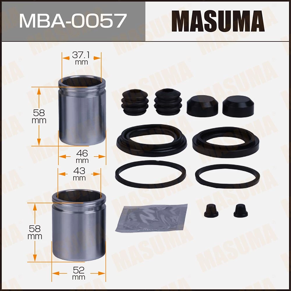 Ремкомплект тормозного суппорта с поршнем Masuma MBA-0057