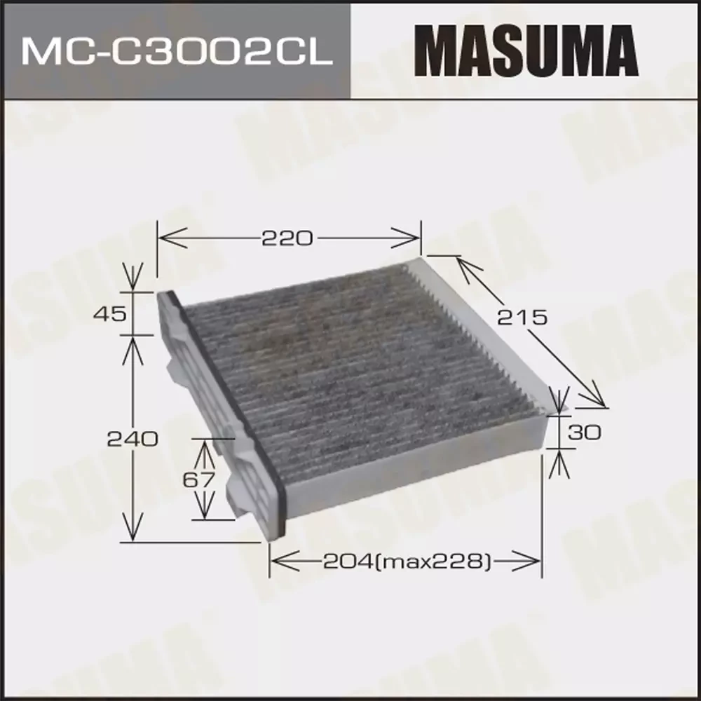 Фильтр салона Masuma MC-C3002CL
