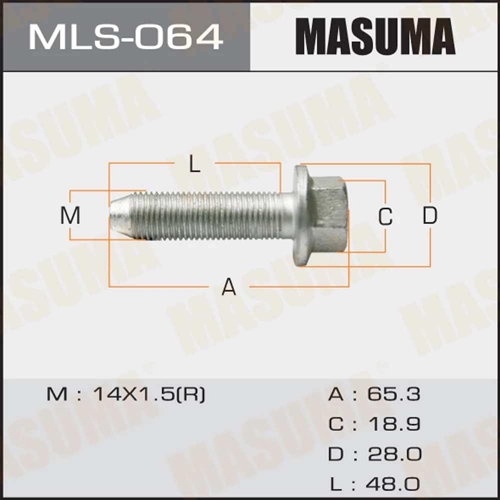 Болт амортизатора Masuma MLS-064