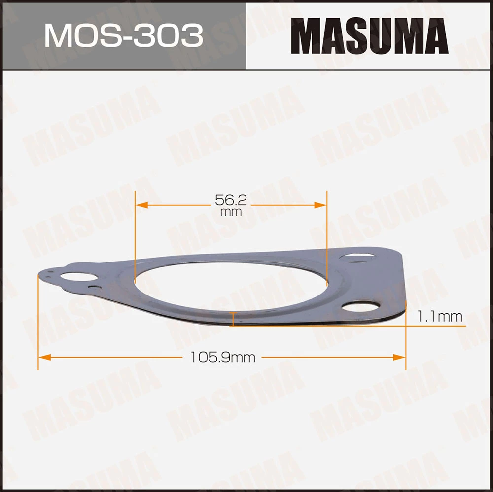 Прокладки глушителя 56.2x105.9x1.1 Masuma MOS-303