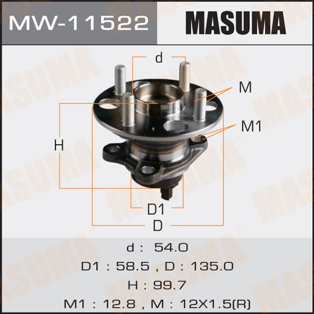 Ступичный узел Masuma MW-11522