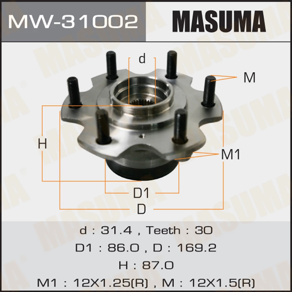 Ступичный узел Masuma MW-31002