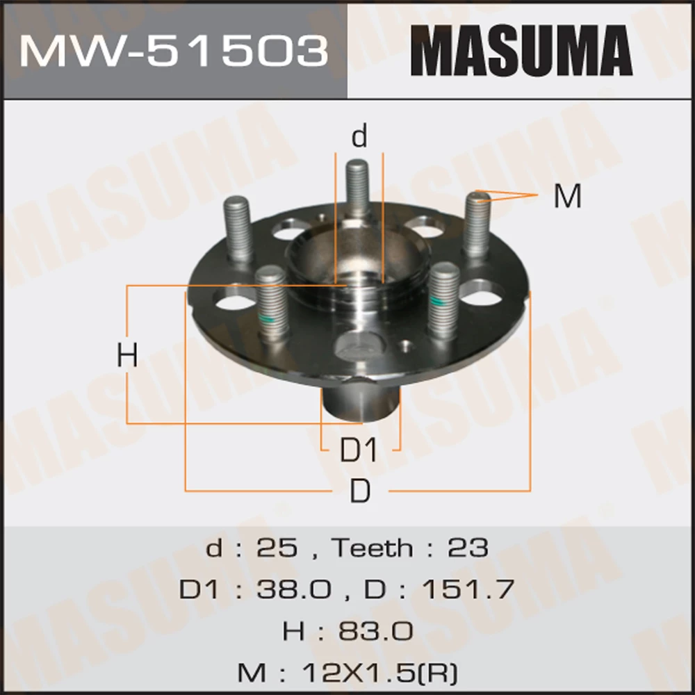Ступичный узел Masuma MW-51503