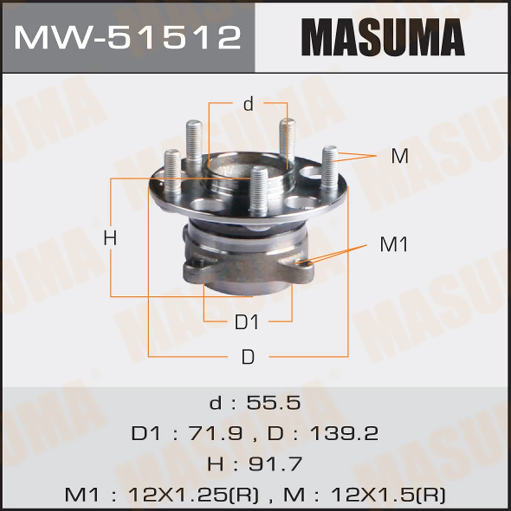Ступичный узел Masuma MW-51512