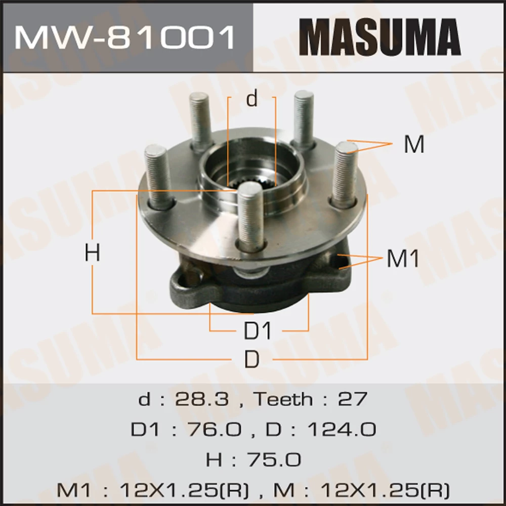Ступичный узел Masuma MW-81001